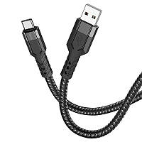 Кабель Hoco U110 USB to Type-C (3A, 1.2 m) - Black