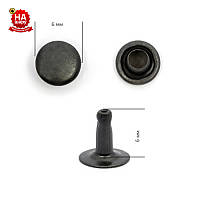 Хольнітени для шкіри 6мм темний чорний (100шт)