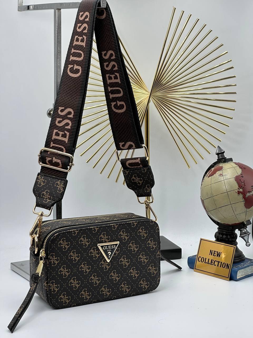 Жіноча сумка Гесс коричнева Guess Brown