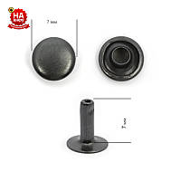 Хольнітени для шкіри 7мм темний чорний (100шт)