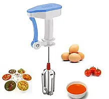 Ручний блендер Easy Flow Blender, Міксер для яєць Egg-whisk, Вінчик для збивання Жовтогарячий, фото 6