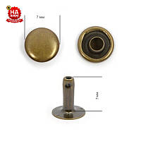 Хольнітени для шкіри 7мм антик (100шт)