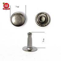 Хольнітени для шкіри 7мм темний нікель (100шт)