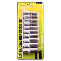 Alloid. Набір головок високих 1/2" на планці, 10, 11, 12, 13, 14, 14, 19, 21, 21, 22 см. 11 предм.12гр
