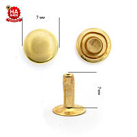 Хольнітени для шкіри 7мм золото (100шт)