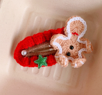 Новорічна об'ємна шпилька з печивом / жіноча шпилька/ новорічний аксесуар