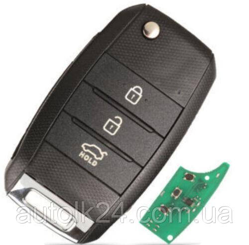 Викидний ключ для KIA Ceed лезо TOY48 3 кнопки 433MHz chip 4D60, фото 1