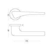Ручка міжкімнатна LINDE OLA A-2022 SC чорний, фото 2