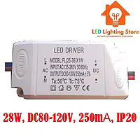 Драйвер 28W, DC80-120V, 250mА, IP20