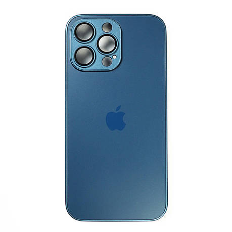 Чохол Matte Glass для iPhone 14 Plus Navy Blue MagSafe, фото 1