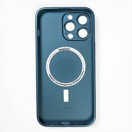 Чохол Matte Glass для iPhone 14 Plus Navy Blue MagSafe, фото 2
