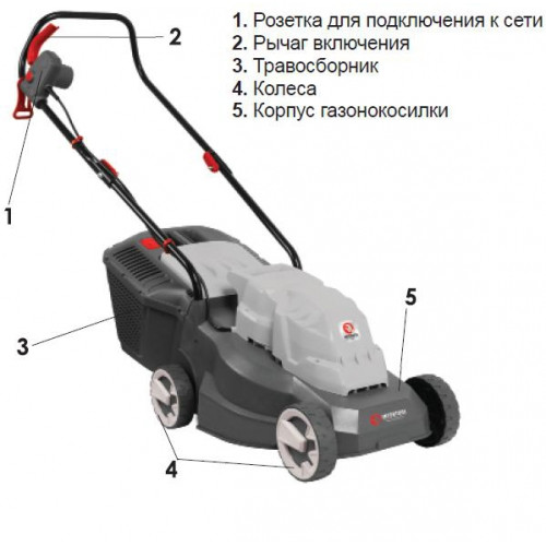 Газонокосарка електрична INTERTOOL DT-2261