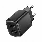 Адаптер мережевий Baseus Compact Charger 2U 2USB 10.5 W EU, чорний, фото 2