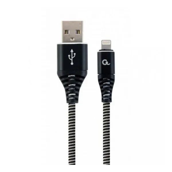 Дата-кабель Cablexpert Premium CC-USB2B-AMLM-1M-BW 1m USB(тато) - Lightning(тато) Black
