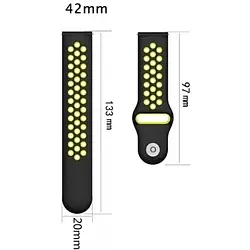 Набір ремінців для смарт-годинника BeCover Vents Style для Samsung Galaxy Watch 42mm/Watch Active/Active 2 40/ Black White 4