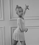 Купальник трико зі спідницею-сітка та рукавами-сітка для танців Vlad&K, фото 6