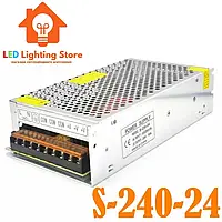 Блок питания 24V, 240W, 10А, IP20, S-240-24, металлический корпус, для внутреннего применения.