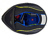 Мотошолом MT Revenge 2 Sergio Garcia A3 Gloss Yellow, фото 3