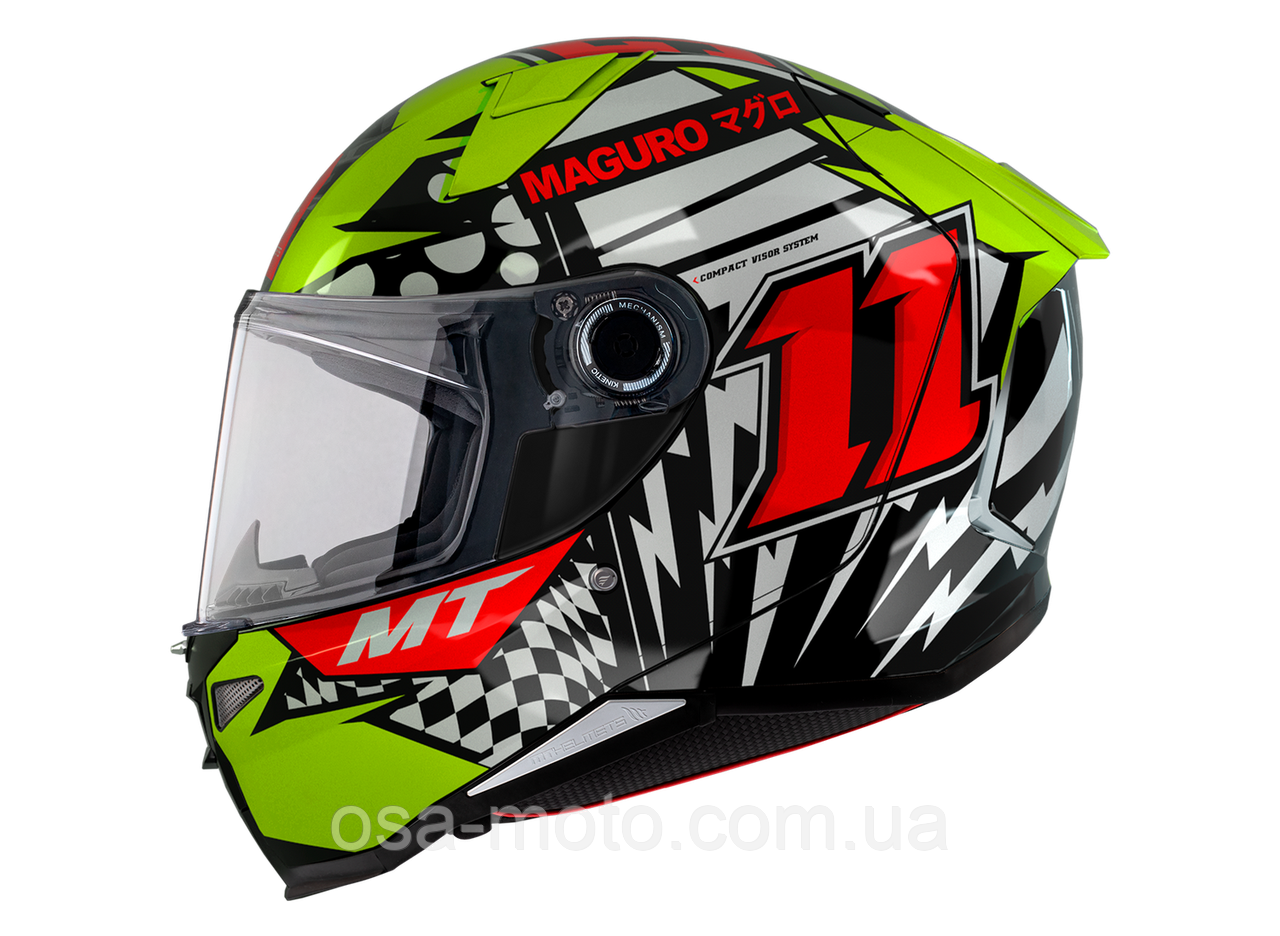 Мотошолом MT Revenge 2 Sergio Garcia A3 Gloss Yellow
