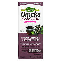 Сироп от простуды и гриппа с геранью и бузиной Nature's Way "Umcka Elderberry Intensive Cold+Flu" (120 мл)