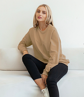 Світшот однотонний (для друку двонитка) GBI Бежевий розмір L (12718-ж)