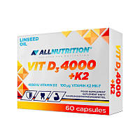 Комплекс вітамінів D3 4000 + K2 Allnutrition 60капсул