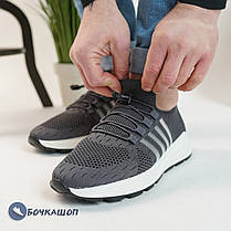 Сірі чоловічі кросівки, фото 3