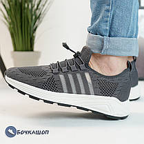 Сірі чоловічі кросівки, фото 5