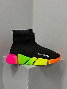 Кросівки жіночі чорні Balenciaga Speed Trainer Multicolor (10898)