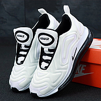 Кроссовки женские Nike Air Max 720 white black / Найк аир макс 720 белые черные