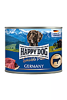 Консервы 200 гр для собак с говядиной Хэппи Дог Сенс Германия (Happy Dog Sensible Pure Rind Germany)