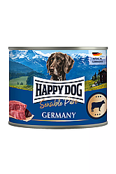 Консерви 200 гр для собак з яловичиною Хепі Дог Сенс Німеччина (Happy Dog Sensible Pure Rind Germany)