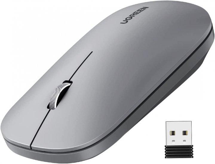 Бездротова безшумна миша Ugreen Portable Wireless Grey (MU001), фото 1
