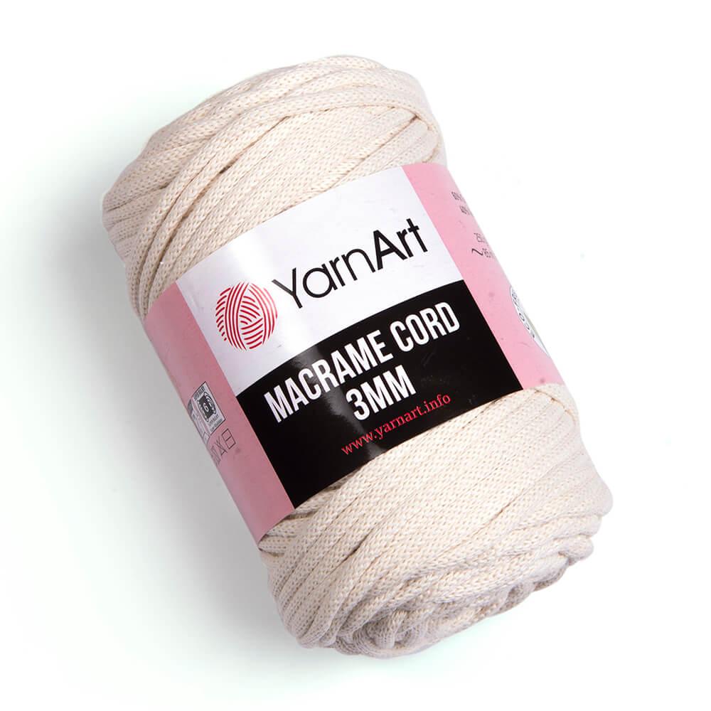 Пряжа Yana  Macrame cord 3mm - 752 беж