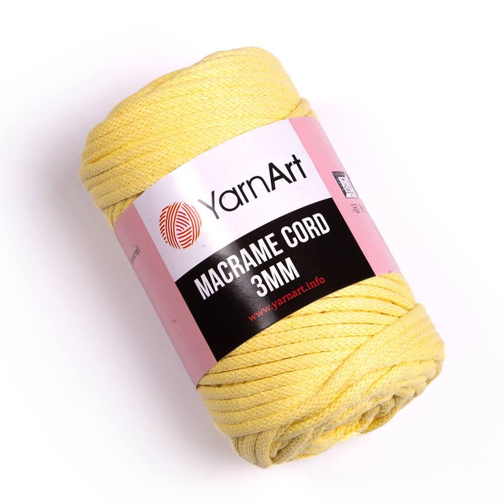 Пряжа Yana  Macrame cord 3mm - 754 жовтий