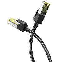 Патч корд Ugreen сетевой интернет кабель 10 Гбит\с Ethernet RJ45 Cat 7 1 м Black (NW150)