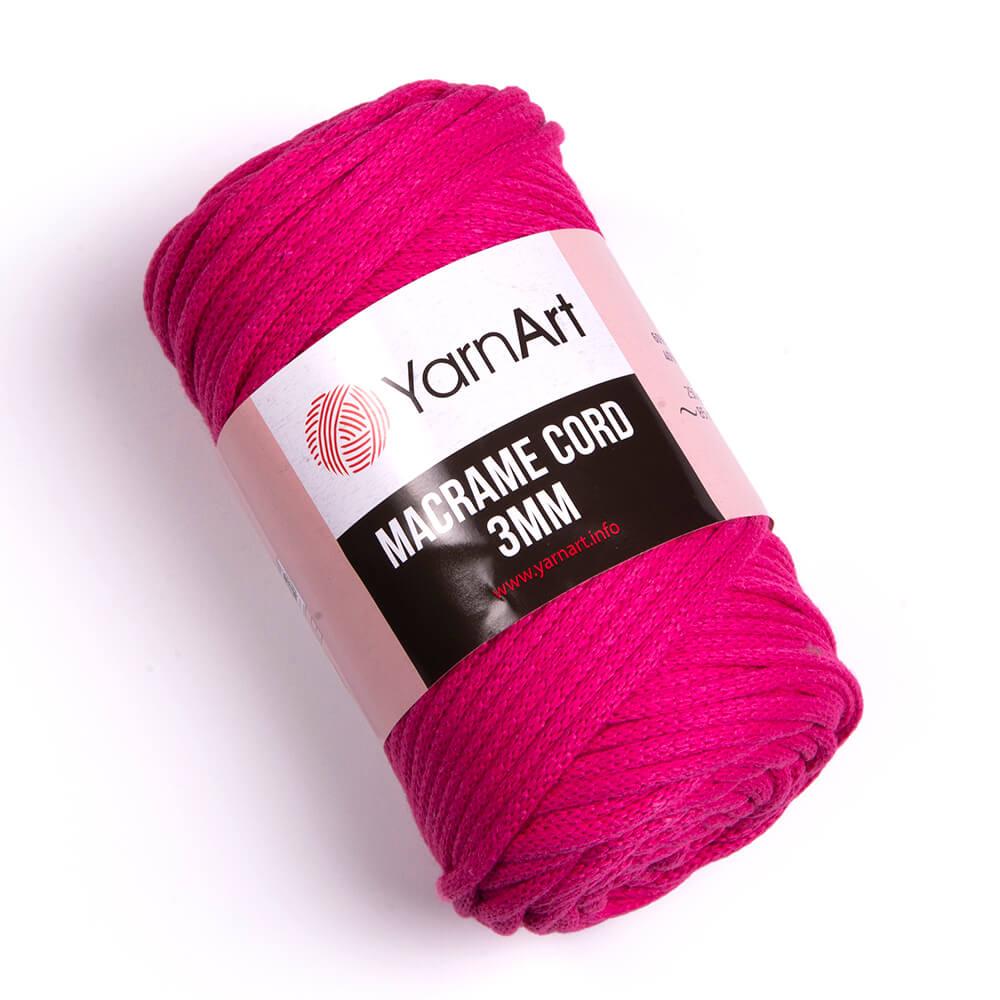 Пряжа Yana  Macrame cord 3mm - 771 малиновий