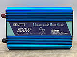 ДБЖ Чистий синус, інвертор/зарядне 15А, ДБЖ, УПС, UPS, 800W (1600W max) BelTTT BET800S, фото 3