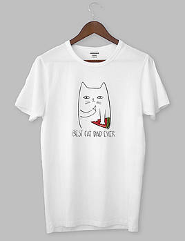 Футболка з котом "BEST CAT DAD EVER"