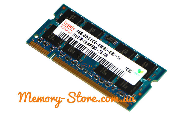 Оперативна пам'ять для ноутбука Hynix DDR2 4Gb sodimm PC2-6400s 800MHz, фото 1