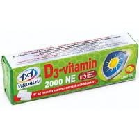 Вітамін д3 жувальні таблетки D3-vitamin 2000 NE Д3-1х1, біодобавка