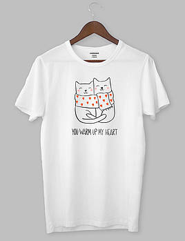 Футболка з котами "YOU WARM UP MY HEART"