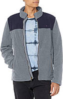 Standard 2X Navy/Charcoal Классическая мужская флисовая куртка Tommy Hilfiger с молнией спереди