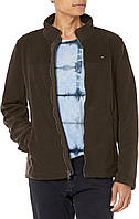 Standard X-Small Olive Классическая мужская флисовая куртка Tommy Hilfiger с молнией спереди
