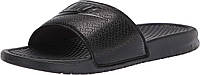 Black 10 Мужские сандалии Nike Benassi JDI Beach Summer Lightweight Slides Black Pool Sandals