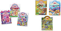 Princess, Mermaid and Fairy Puffy Sticker + Play Set 3-Pack Набор тетрадей с пухлыми наклейками Melissa D