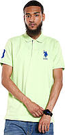 XX-Large Paradise Mint U.S. Polo Assn. Чоловіча сорочка поло з короткими рукавами та аплікацією