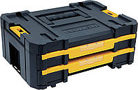 2-Drawer Case Ящик для инструментов DEWALT, TSTAK II, с плоской вершиной (DWST17807), черный