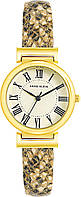 Cream/Gold Женские часы Anne Klein с кожаным ремешком