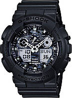 Gray Мужские ударопрочные часы Casio GA-100 XL Series G-Shock Quartz 200M WR